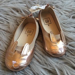 Baby Gap Rose Gold Bunny Ballet Flats